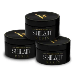 Pack of 3 Himalayan Vitals Shilajit Resin jars, a premium-quality natural supplement for energy, stamina, and overall wellness.