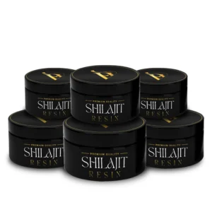 Pack of 5 Himalayan Vitals Shilajit Resin jars, a premium-quality natural supplement for energy, stamina, and overall wellness.